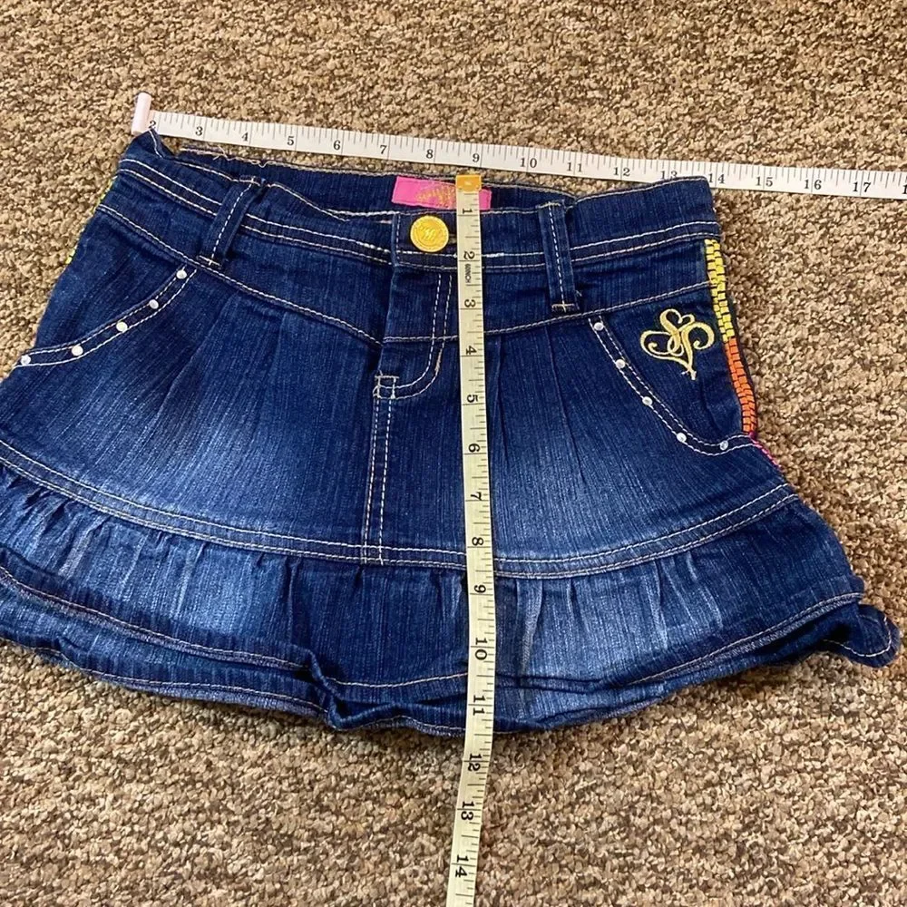 Vintage South Pole  Denim Kids Skirt And Short Size 10 New No Tag